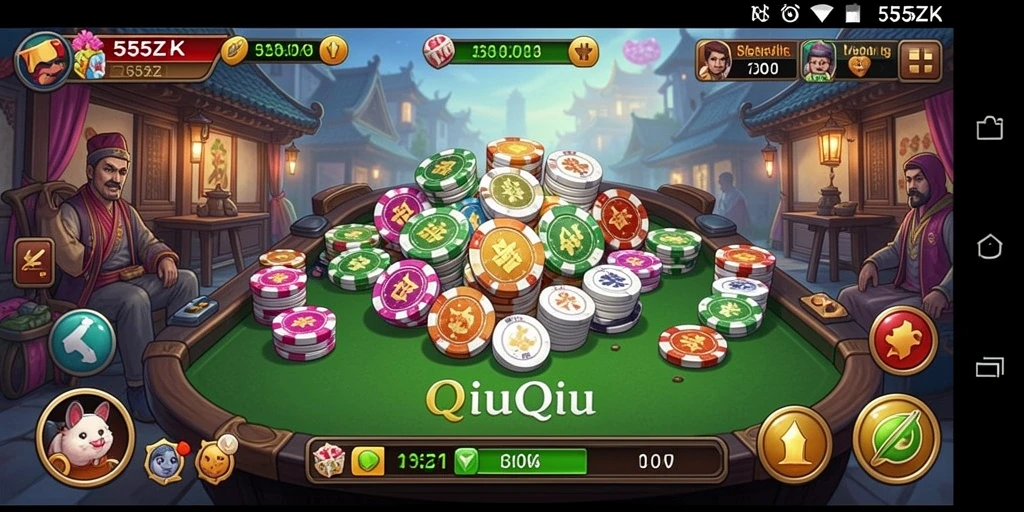 Screenshot gameplay QiuQiu dengan pemain aktif.