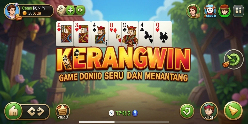 Tampilan menarik gameplay KERANGWIN dalam permainan Domino.