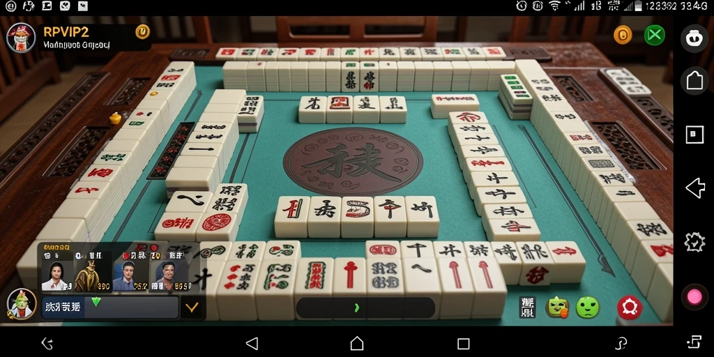 Screenshot gameplay RPVIP2 menampilkan keseruan bermain Mahjong.