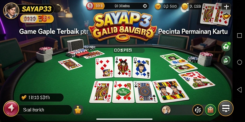 Screenshot gameplay Gaple yang menampilkan suasana permainan yang seru.