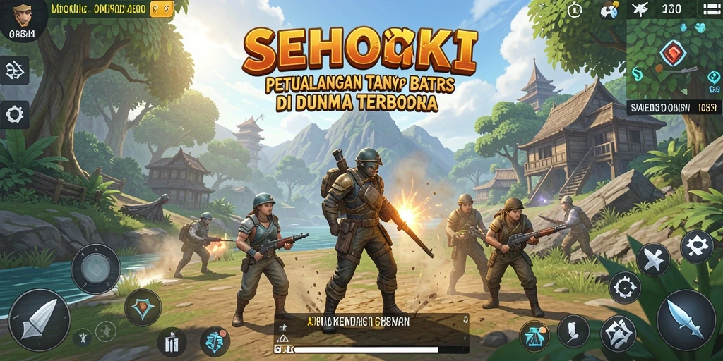 Tangkapan layar gameplay SEHOKI menampilkan dunia Open World yang menakjubkan.