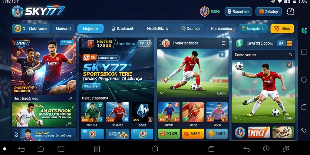 Tampilan menarik dari gameplay taruhan olahraga di SKY77.